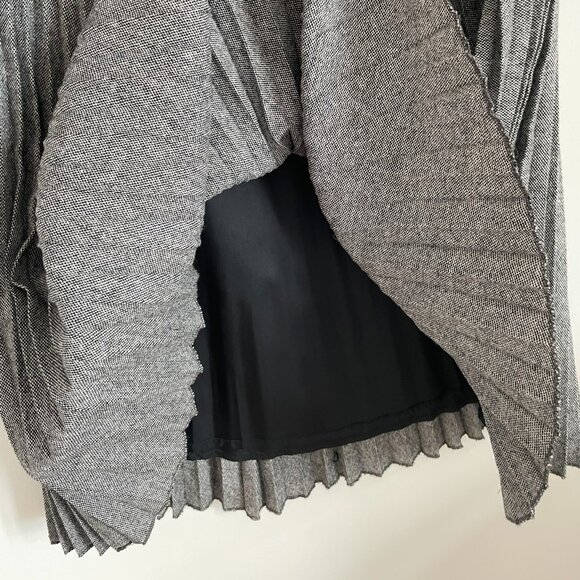 Vintage Tristan Pleated Tweed Midi Skirt Button Detail - Picture 6 of 8